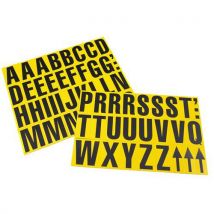 Manutan Expert - Placa de caracteres y letras magnéticas amarilla - manutan