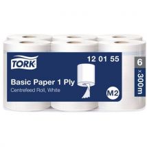 Tork - Rollo de toallas de papel basic tork universal para sistema de devanado central - m2 120155