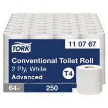 Tork - Papel higiénico tradicional en celulosa hoja: 97 cm