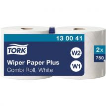 Tork - Rollo de toallas de papel plus combi - tork 130041 w1 /w2 blanco