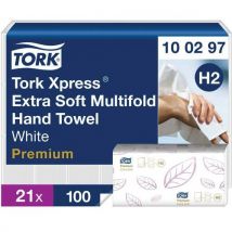 Tork - Toallitas tork premium h2 2100 hojas/paq. Extra soft - tork