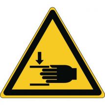 Brady - Señal de peligro de aplastamiento de manos rígida 10 x 87 cm