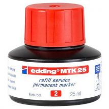 Edding - Recarga de tinta roja marcador permanente edding mtk 25