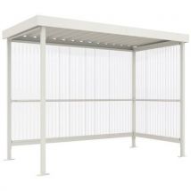 WSM - Marquesina para fumadores jena gris claro - 236x295x158 cm