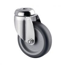 Tente - Rueda pivotante inox. Capacidad 60 kg agujero central