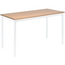 Manutan - Mesa polivalente roble blanco 160x80