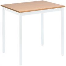 Manutan - Mesa versátil - 70 × 60 - roble blanco - manutan