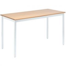 Manutan - Mesa polivalente roble aluminio 160x80