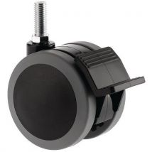 Tente - Rodillo de freno doble diám. 75 m10x15 f80 kg cubierta de poliamida + goma