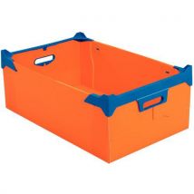 Caja azul en propylex 600x400x300 + asas - Manutan
