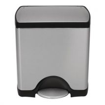 Simplehuman - Cubo de basura inoxidable rectangular de