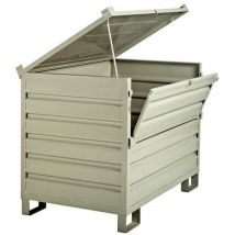 MDM - Caja palé chapada 1213x837x973mm carga 1000kg con puerta + tapa