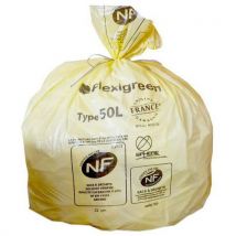 JetSac - Bolsa de basura reciclable - plásticos - 50 l - amarilla