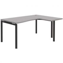 Quadrifoglio - Mesa compacta ala a la derecha ajustable - gris claro - open - 120x160 cm