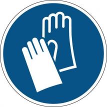 Brady - Panel: guantes de protección obligatorios rígido 20 cm ø