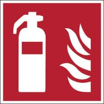 Brady - Panel extintor de incendios fotoluminescente rígido 200 x 200 mm