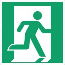 Brady - Panel: salida de emergencia (derecha) 250 x 250 mm
