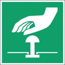 Brady - Panel: botón de parada de emergencia 300 x 300 mm