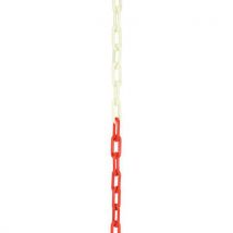 Novap - Rollo de 25 m y ø 8 mm cadena rojo/blanco fotoluminescente