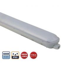 Velamp - Barra de luz 120 cm led para plafón exterior de 4800 lúmenes