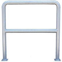 Manutan - Barrera de seguridad con pletina ø 38 mm l 1 m - plata