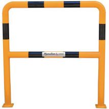 Manutan - Barrera seguridad con pletina ø 59 mm l 2 m - amar./negro