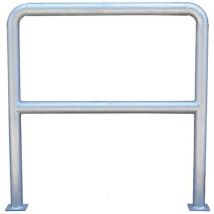 Manutan - Barrera de seguridad con pletina ø 59 mm l 2 m - plata