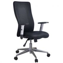Manutan - Silla de oficina top alu/manutan - tejido - negra
