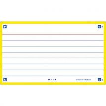 Oxford - Tarj. Bristol flash 2.0 75x125 mm con líneas marco amarillo