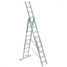 Facal - Escalera autoestable 3 tramos 3 m con barra estabilizadora