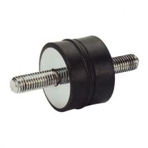 Paulstra - Tacos cilíndricos de goma 2 tubos roscado 100mm x 40mm