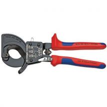 Knipex - Cortacables con trinquete 250 mm - cu/al ø32 mm/240 mm² - rev. Bimaterial