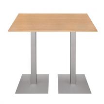 Mesa para comer de pie rectangular - new line- aluminio/haya - Manutan