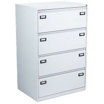 Manutan - Aparador 4 cajones al.32 cm gris