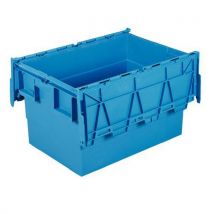 Schoeller Allibert - Caja de transporte integra azul 64 l - 600x400x365 mm