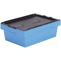 UTZ - Caja croco 38l azul tapa negra dim al 60 x400x235