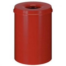 Vepabins - Cubo de basura metálico resistente al fuego - 110 l rojo