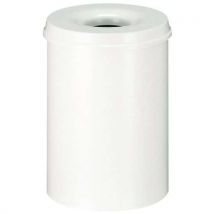 Vepabins - Papelera metal antifuego 15l blanca