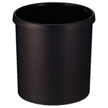 Vepabins - Papelera redonda de plástico 18l negra