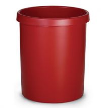 Vepabins - Papelera redonda plástica 30l rojo