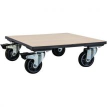 Manutan - Plataforma rodante madera - capac. 500 kg - 500 mm - manutan