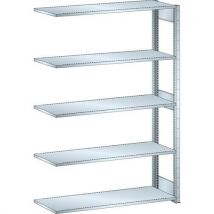 Lista - Estantería galvanizada adicional de 1300x500x2000 mm - capacidad 220 kg