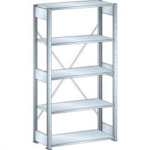 Lista - Estantería galvanizada de partida de 1000x400x2000 mm - capacidad 220 kg