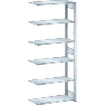 Lista - Estantería galvanizada adicional de 1000x600x2500 mm - capacidad 160 kg