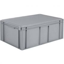 Schoeller Allibert - Caja con tapa gris 45l - 600x400 mm