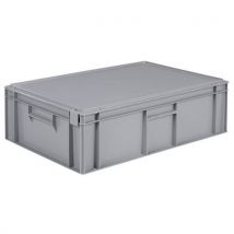 Schoeller Allibert - Caja con tapa gris 33l - 600x400 mm