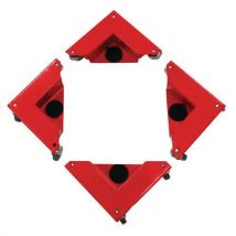 Stockman - Conjunto de 4 esquineras rodantes 600 kg