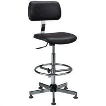 Asiento grafito de laboratorio con reposapiés ds - Manutan