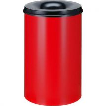 V-Part - Papelera ignífuga - 110 l roja/negra