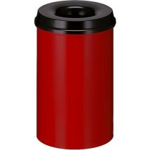 V-Part - Cubo de basura resistente al fuego 15 l rojo/negro